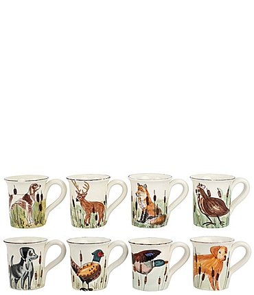 Image of VIETRI Wildlife Assorted Coffee Mugs, Set of 8