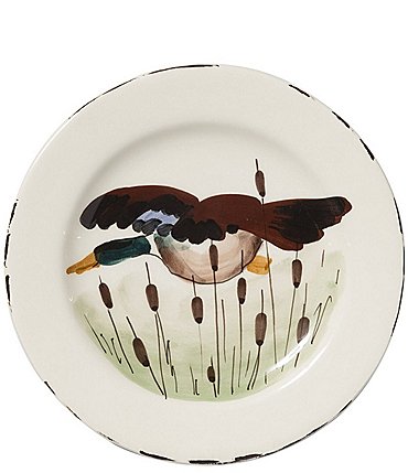 Image of VIETRI Festive Fall Collection Wildlife Mallard Salad Plate
