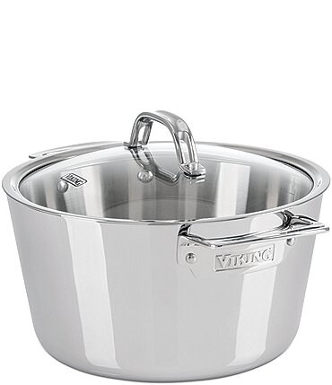 Image of Viking Contemporary 3-Ply Stainless Steel 5.2-Quart Dutch Oven with Lid