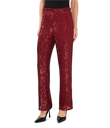 Image of Vince Camuto Sequin Flared Leg Pants