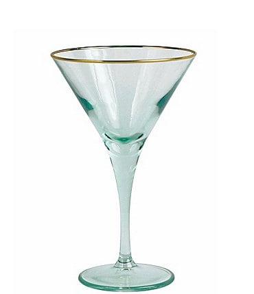 Image of Viva by VIETRI Gold Rimmed Colorful Martini Glass