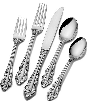 Image of Wallace Silversmiths Antique Baroque 65-Piece Stainless Steel Flatware Set