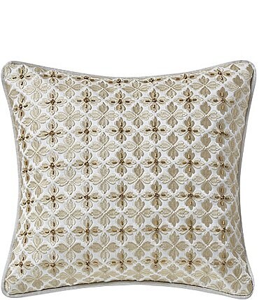 Image of Waterford Anora Embroidered & Beaded Square Pillow