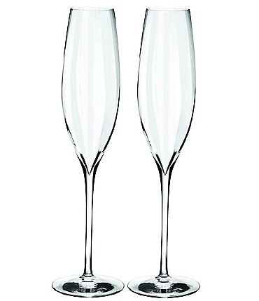 Image of Waterford Crystal Elegance Optic Champagne Flutes, Set of 2