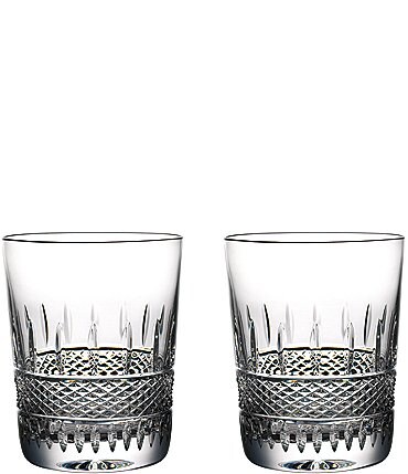 Image of Waterford Crystal Irish Lace Double Old-Fashion Glasses, Set of 2