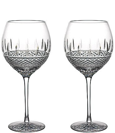 Image of Waterford Crystal Irish Lace White Wine Glasses, Set of 2