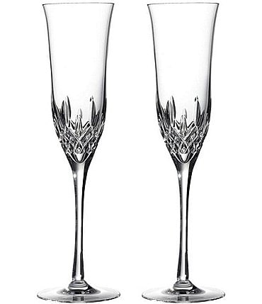 Image of Waterford Crystal Lismore Essence Champagne Flute Pair