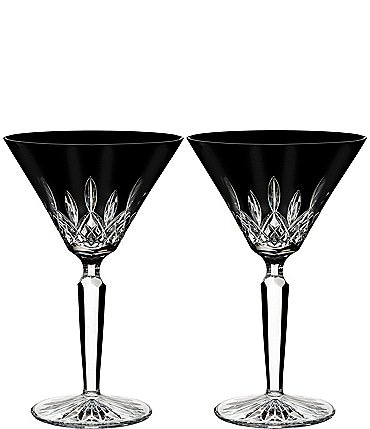 Image of Waterford Crystal Lismore Black Collection Martini Glasses, Set of 2