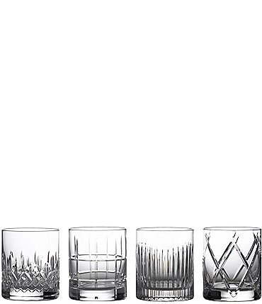 Image of Waterford Connoisseur Double Old Fashioned 11.5floz, Set of 4 Mixed Patterns