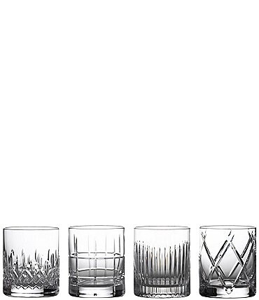Image of Waterford Crystal Short Stories Double Old-Fashion Mixed Glasses, Set of 4