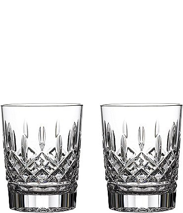 Image of Waterford Lismore Crystal Double Old Fashioned Glass Pair