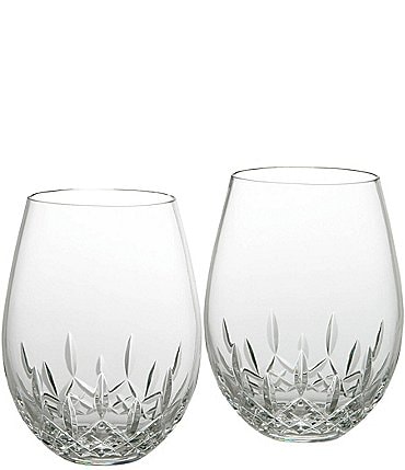 Image of Waterford Lismore Essence Red Wine Stemless Glass 20.5floz, Set of 2