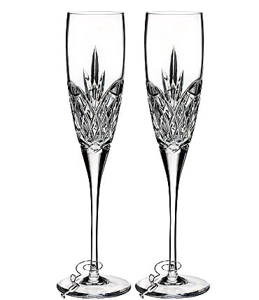 Image of Waterford Love Forever Crystal Wedding Toast Flute Pair