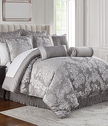 Image of Waterford Palace Collection Floral Jacquard Reversible Comforter Set
