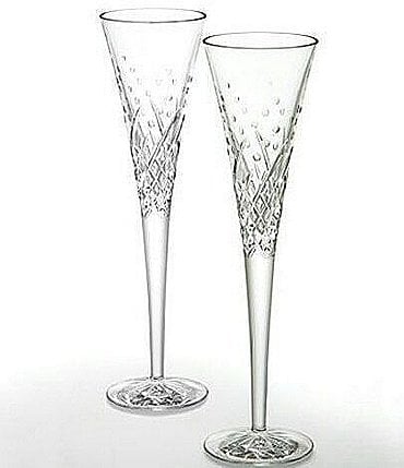 Image of Waterford Wishes Happy Celebrations Crystal Flute Pair