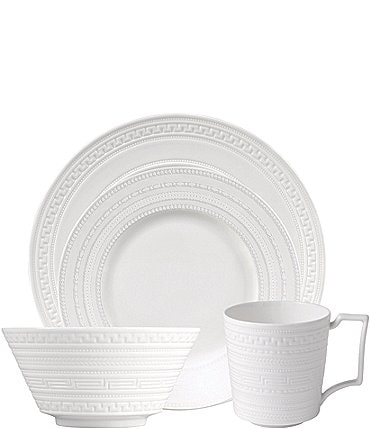 Image of Wedgwood Intaglio Neoclassical Embossed Bone China 4-Piece Place Setting