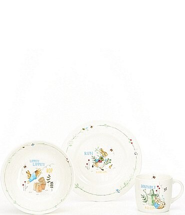 Image of Wedgwood Baby Boys Peter Rabbit 3-Piece Dishware Gift Set