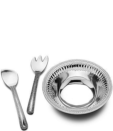 Image of Wilton Armetale Flutes & Pearls 3-Piece Salad Set