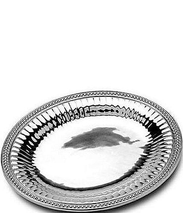 Image of Wilton Armetale Flutes & Pearls Oval Tray