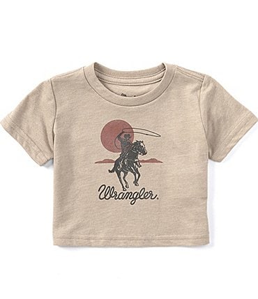 Image of Wrangler® Baby Boys Newborn-24 Months Short Sleeve Lasso Cowboy Graphic T-Shirt