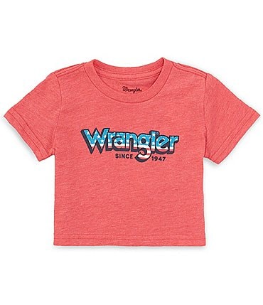 Image of Wrangler® Baby Boys Newborn-24 Months Short Sleeve Stars & Stripes Logo T-Shirt