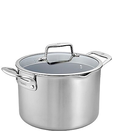 Image of Zwilling Clad CFX 8-qt Stainless Steel Ceramic Nonstick Stock Pot