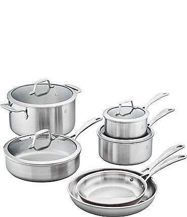 Image of Zwilling Spirit 3-Ply 10-Piece Stainless Steel Cookware Set