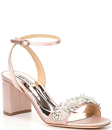 clara rhinestone metallic heel