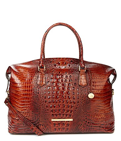 brahmin duxbury weekender travel bag pecan