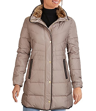 cole haan signature hooded down puffer coat