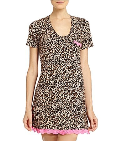 leopard print sleep shirt