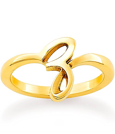 James Avery 14k Gold Script Initial Ring - 10 | SheFinds