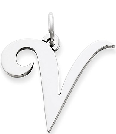 James Avery Large Script Initial Pendant Charm
