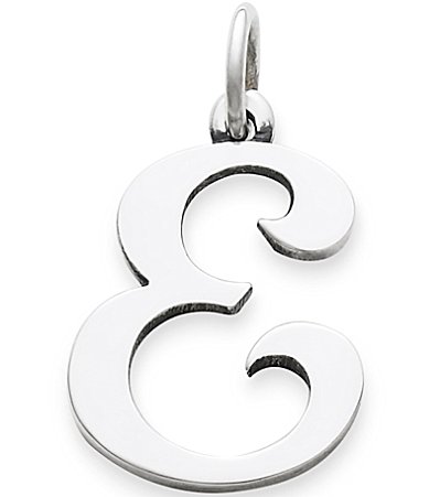 James Avery Large Script Initial Pendant Charm