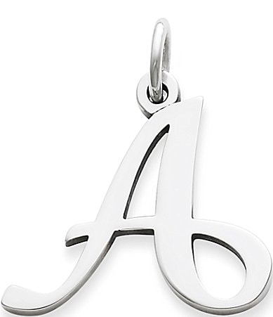 James Avery Large Script Initial Pendant Charm