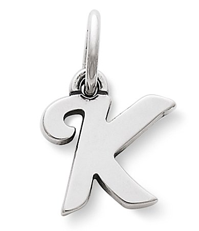 James Avery Sterling Silver Script Initial Bracelet or Necklace Charm