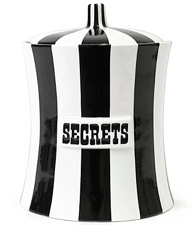 Jonathan Adler Vice Secrets Striped Canister - Black