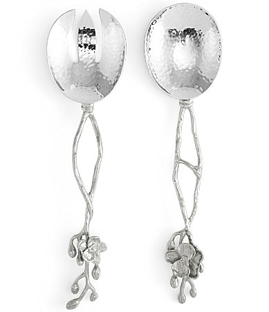 Michael Aram White Orchid Collection Sculpted Serving Set - Silver