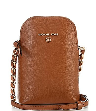 leather jet set charm north south chain phone crossbody