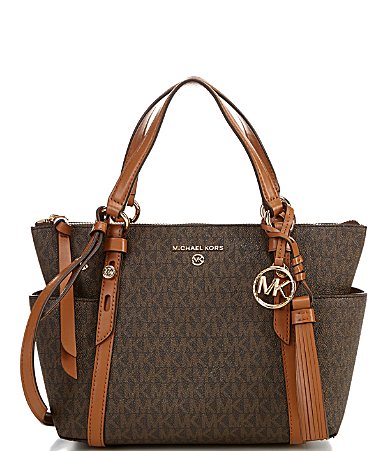 michael kors black and tan purse
