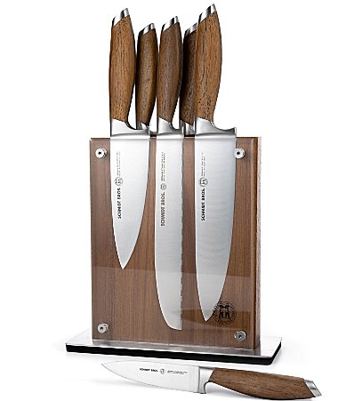 Schmidt Brothers Cutlery Bonded Teak 7-Piece Knife Block Set