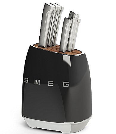 Smeg 7-Piece Knife and Block Set - Black