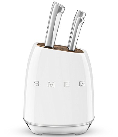 Smeg 7-Piece Knife and Block Set - White
