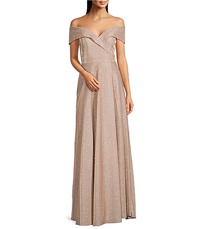 xscape strapless popover evening gown