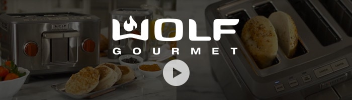 Watch the video about Wolf Gourmet 4-Slice Toaster With Red Knobs