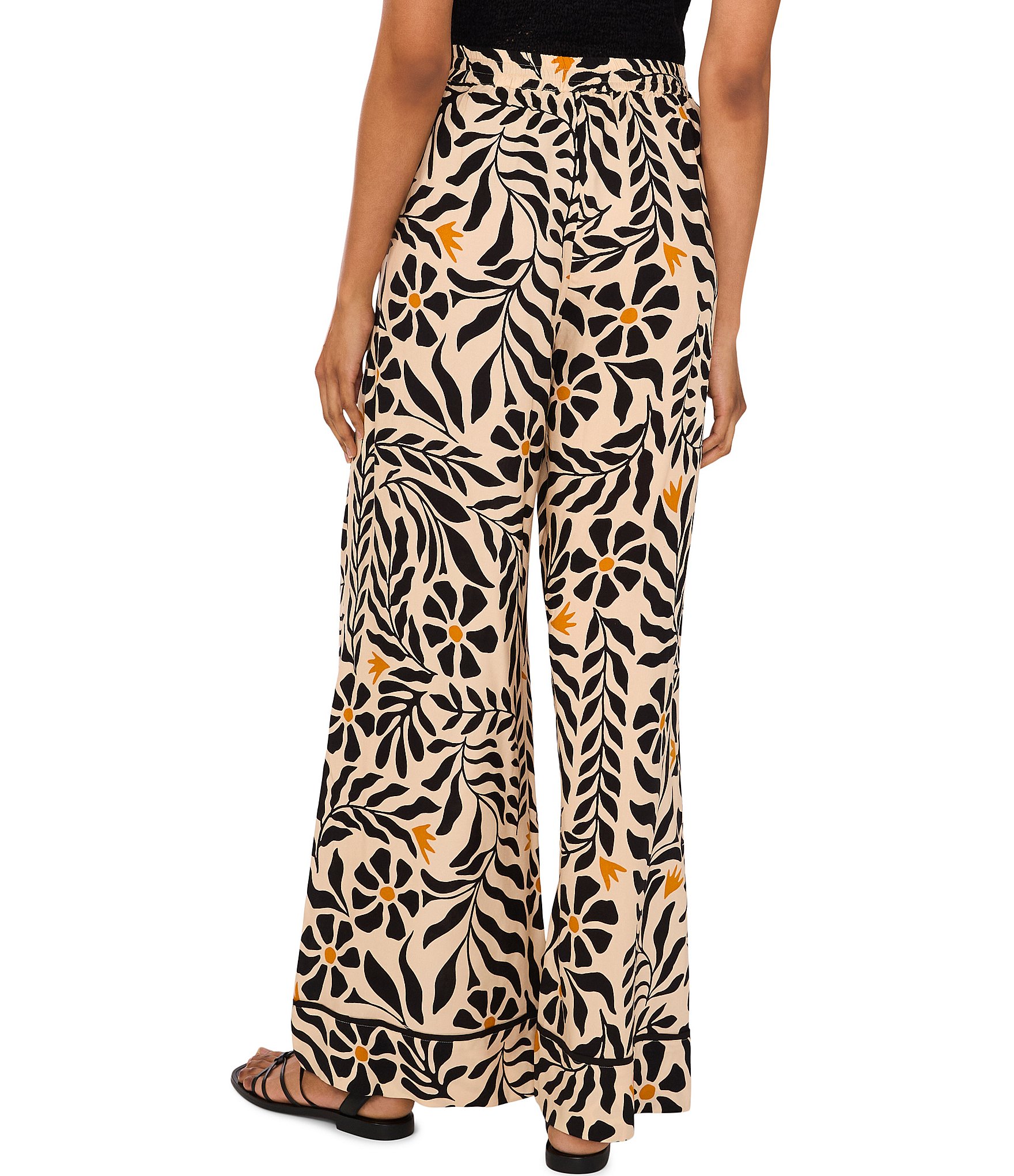 1. STATE Printed Drawstring Wide Leg Pants