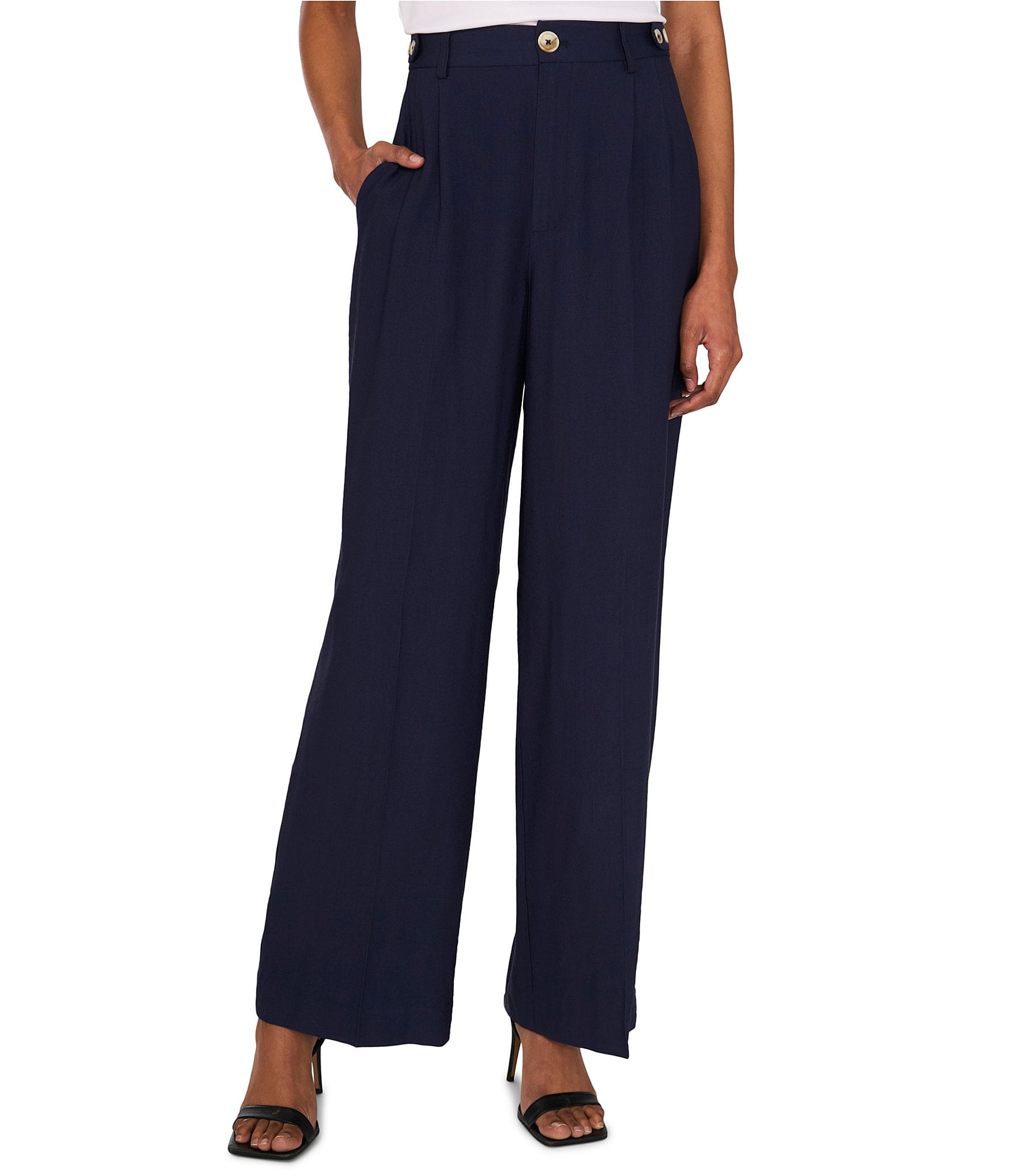 【Anyone more】[Button Adjustment] Nar Summer Wide Cotton PT Women's Spring Summer Button Cotton Linen Wide Leg Casual