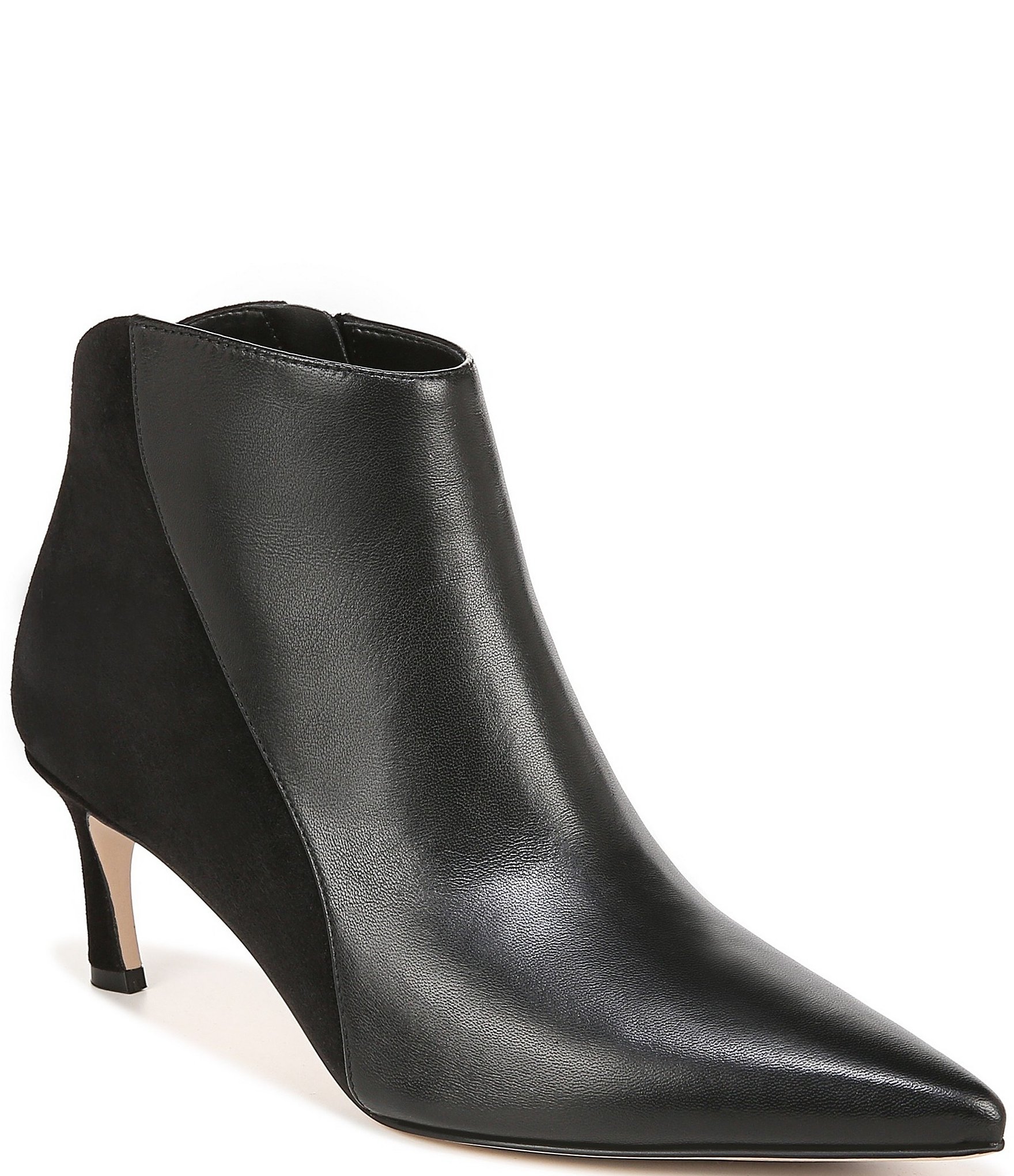 27 EDIT Naturalizer Felix Leather and Suede Ankle Dress Booties | Dillard's