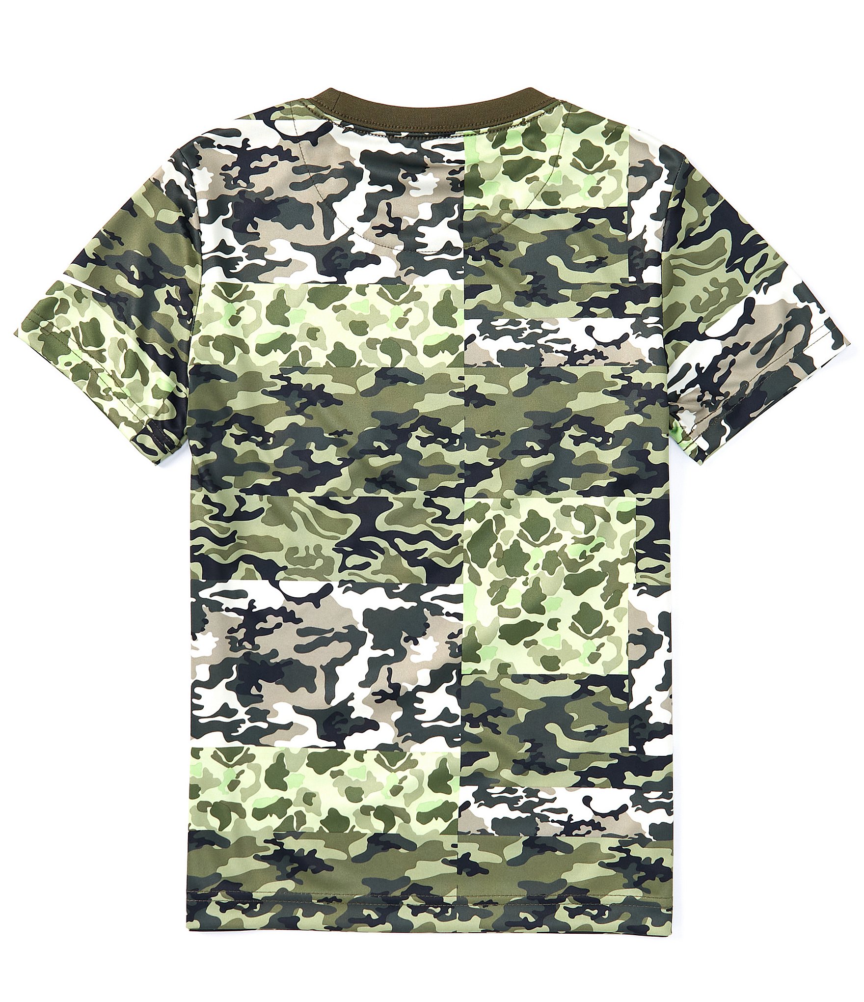 3Brand By Russell Wilson Big Boys 8-20 Short Sleeve Camo Patchwork AOP T-Shirt