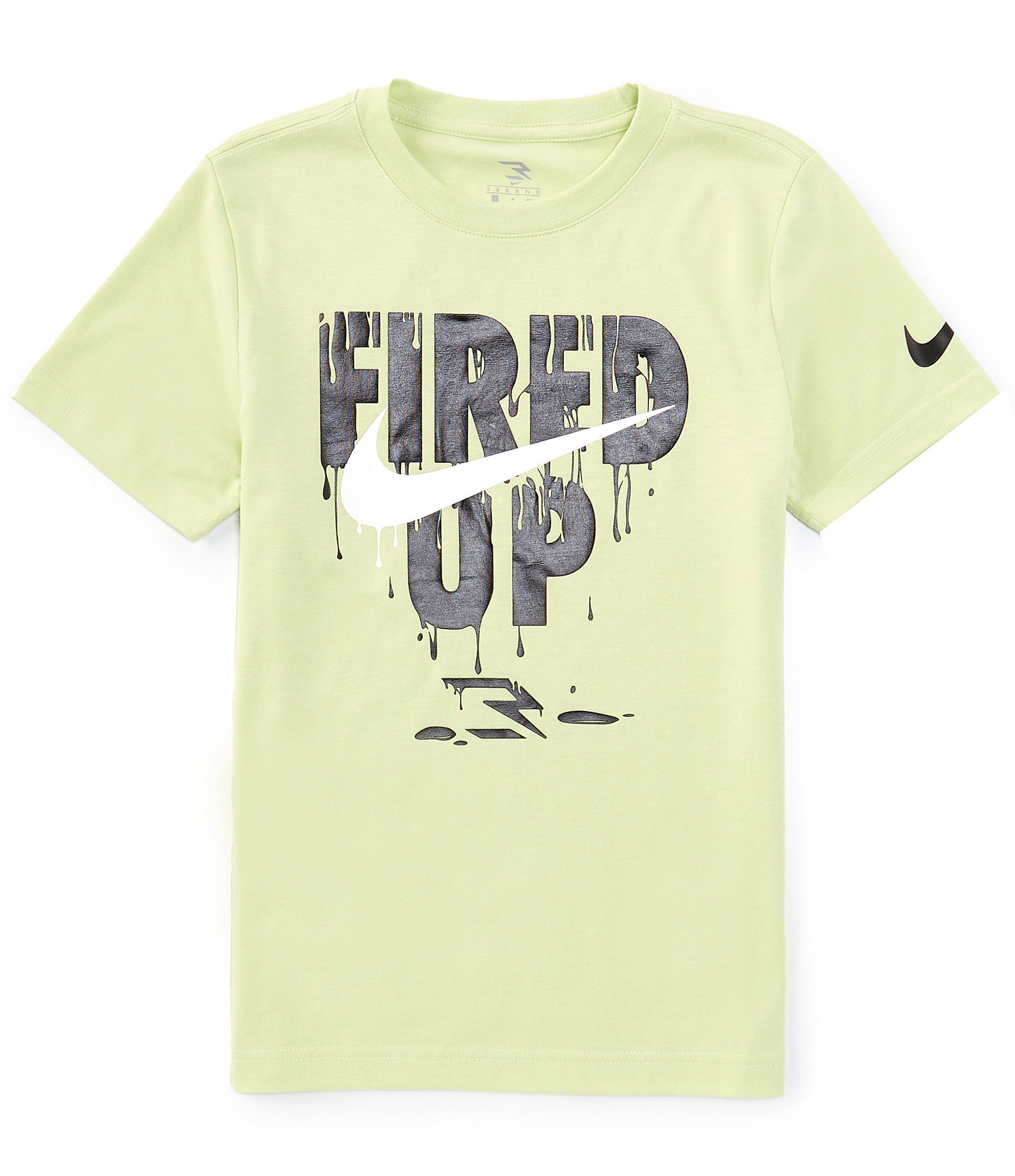 3Brand By Russell Wilson Big Boys 8-20 Short Sleeve Fired Up Drip Graphic T-Shirt